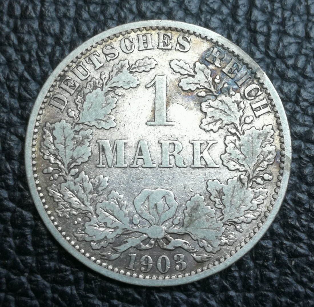  1 Mark 1903 A Silber 0,900 5 Gramm fein Jaeger 17 XXL Bilder   