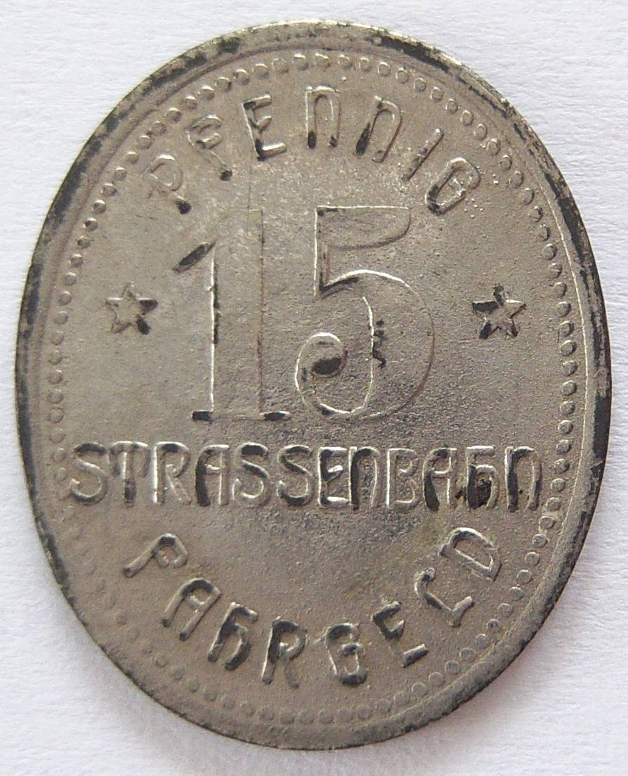  Rheinprovinz - Mülheim 15 Pfennig 1918 Strassenbahn Fahrgeld Möllem op de Ruhren   