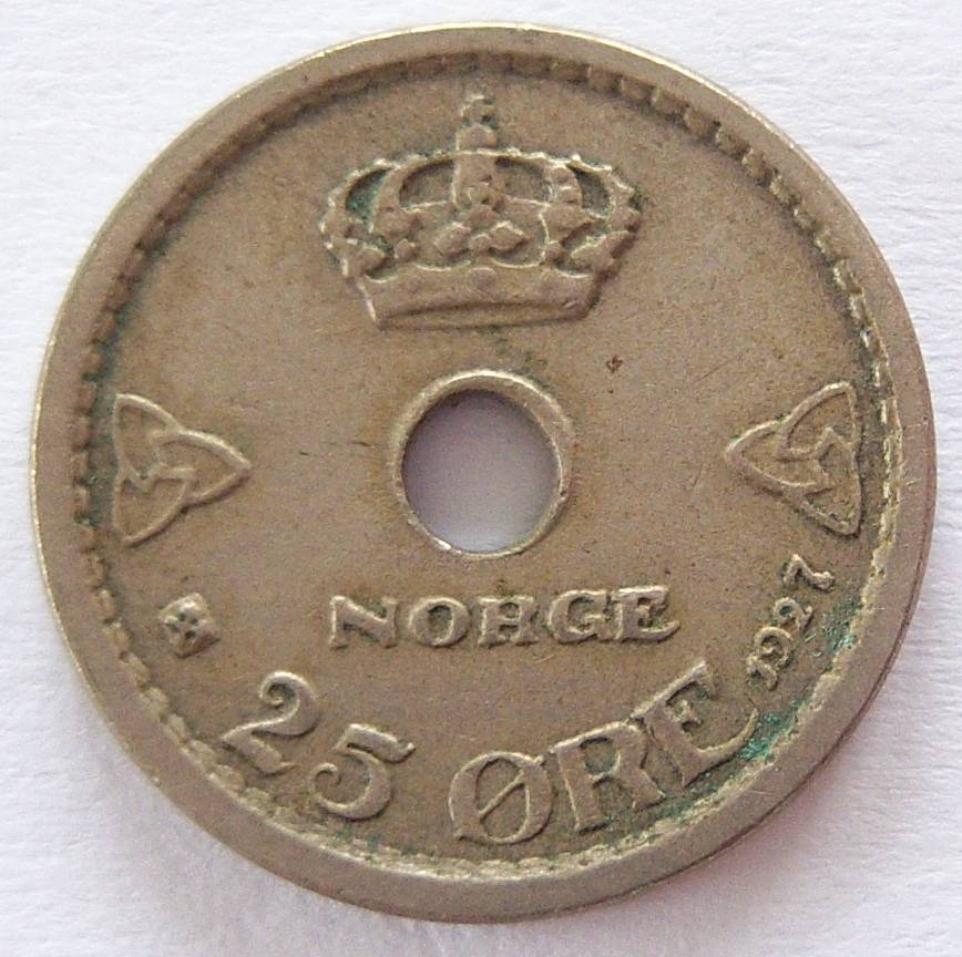  Norwegen 25 Öre 1927   