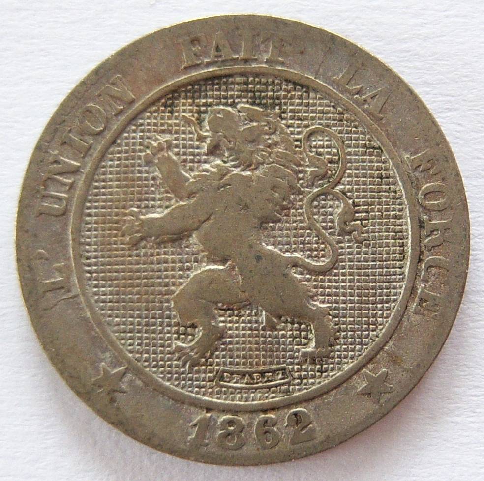  Belgien 5 Centimes 1862   
