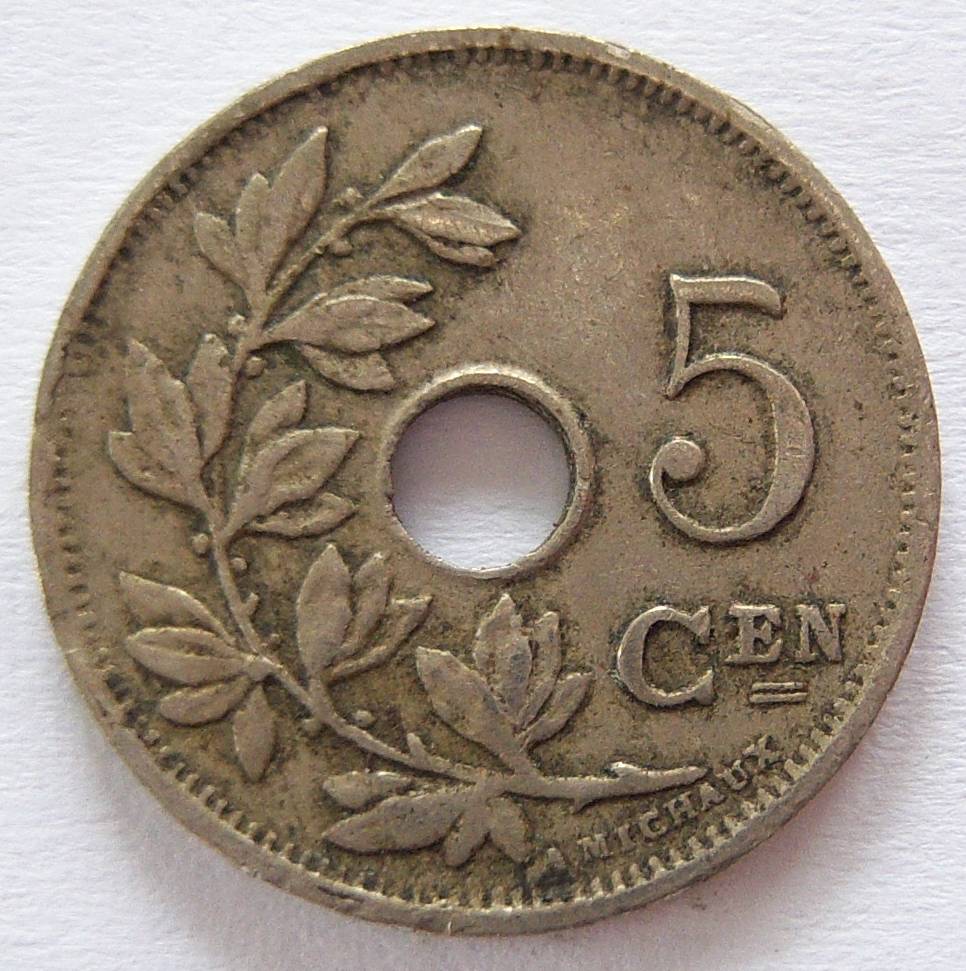  Belgien 5 Centimes 1925 BELGIE   