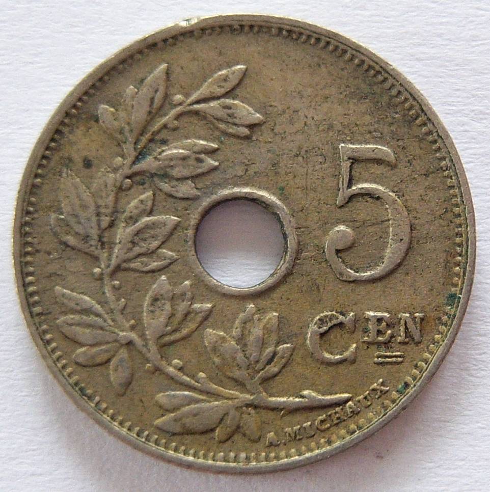  Belgien 5 Centimes 1927 BELGIE   