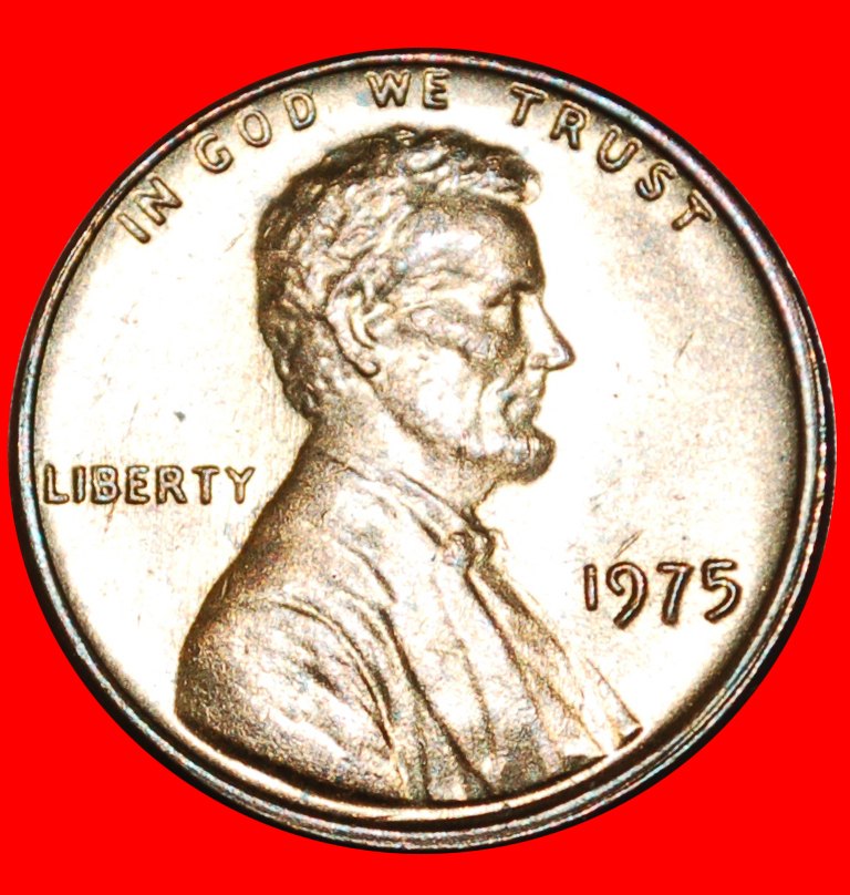  · MEMORIAL (1959-1982): USA ★ 1 CENT 1975 MINT LUSTER! LINCOLN (1809-1865) LOW START★ NO RESERVE!   
