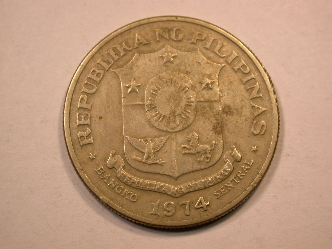  D18  Philippinen  1 Peso/Piso 1974 in ss   Originalbilder   
