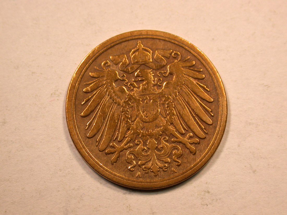  D18  KR  1 Pfennig  1902 A in ss, l.geputzt   Originalbilder   