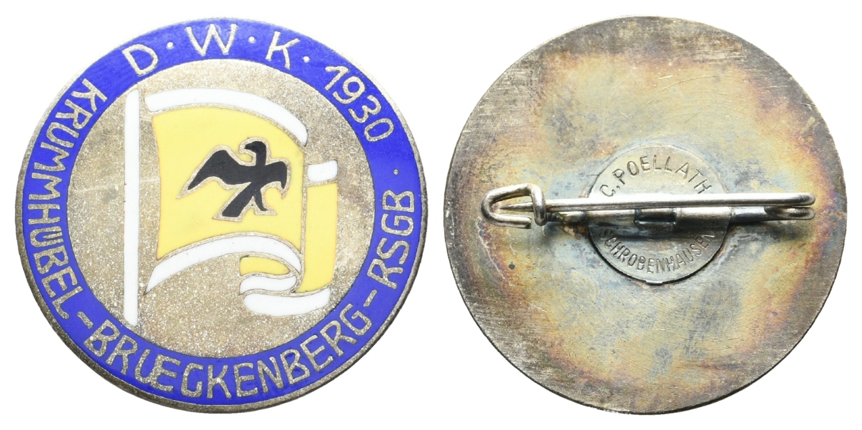  Krummhübel-Brueckenberg; Brosche 1930; Emailliert, 9,92 g, Ø 32,0 mm   