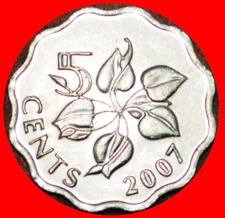  · LILY: SWAZILAND ★ 5 CENTS 2007! MINT LUSTER! LOW START★ NO RESERVE!   