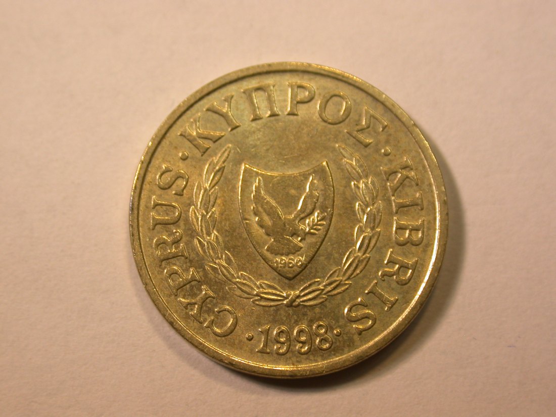  E21  Zypern  1 Cent 1998 in f.ST   Originalbilder   