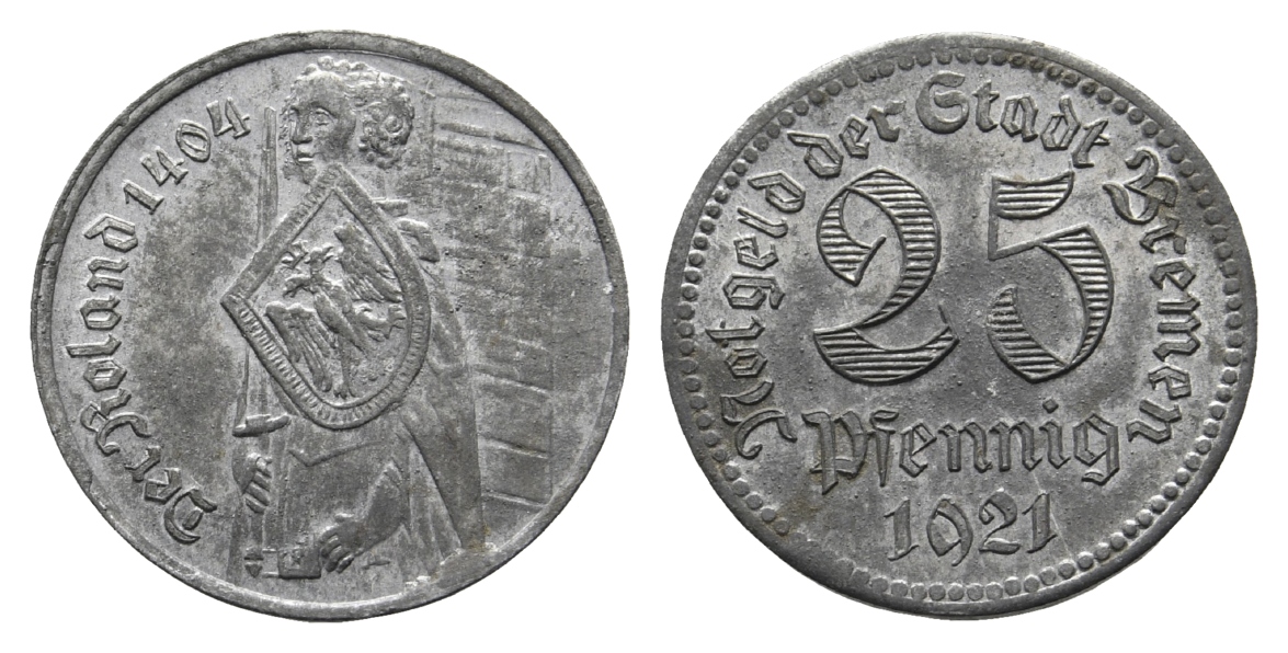  Bremen, Notgeld, 25 Pfennig 1921   