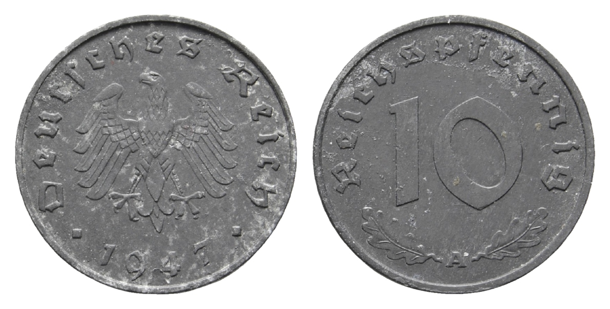  Deutschland / Alliierte Besetzung, 10 Pfennig 1947 A   