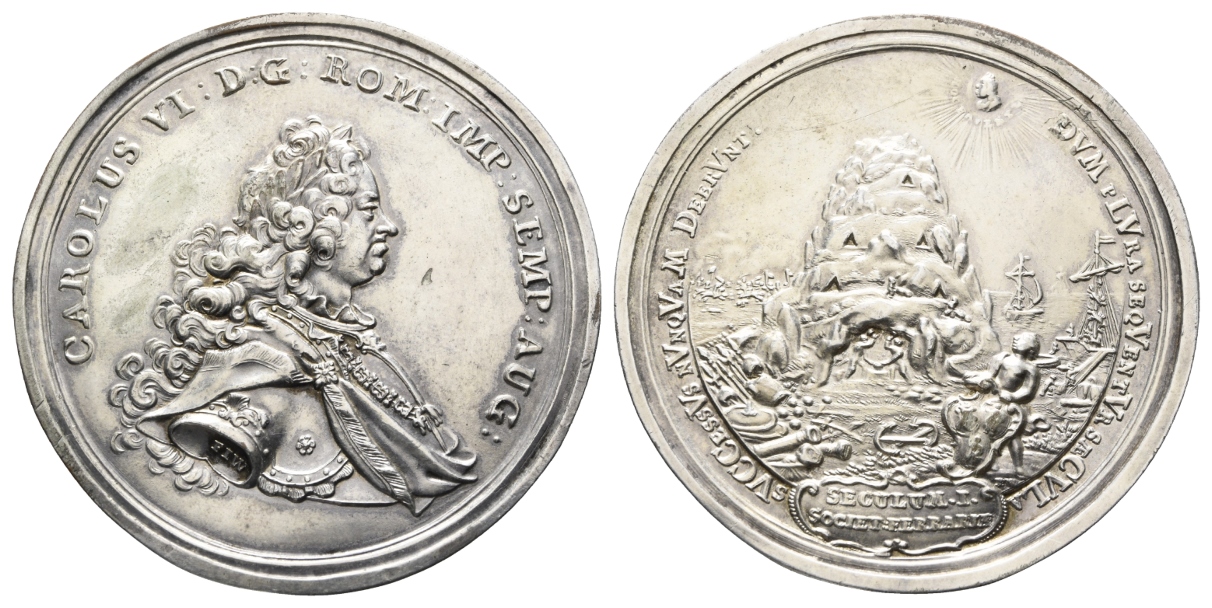  Bergbau-Medaille o.J.; Alter Galvano, 84,99 g, Ø 65,5 mm   