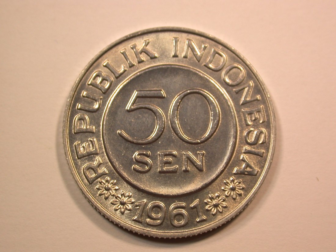  E22  Indonesien  50 Sen 1961 in f.st/ST   Originalbilder   