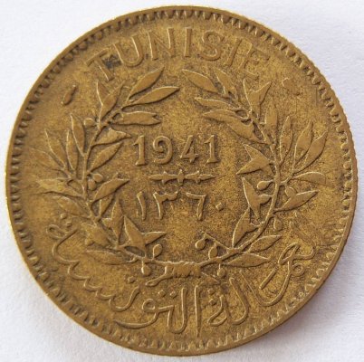  Tunesien Tunisia 2 Francs 1941 Al-Bro ss-vz   
