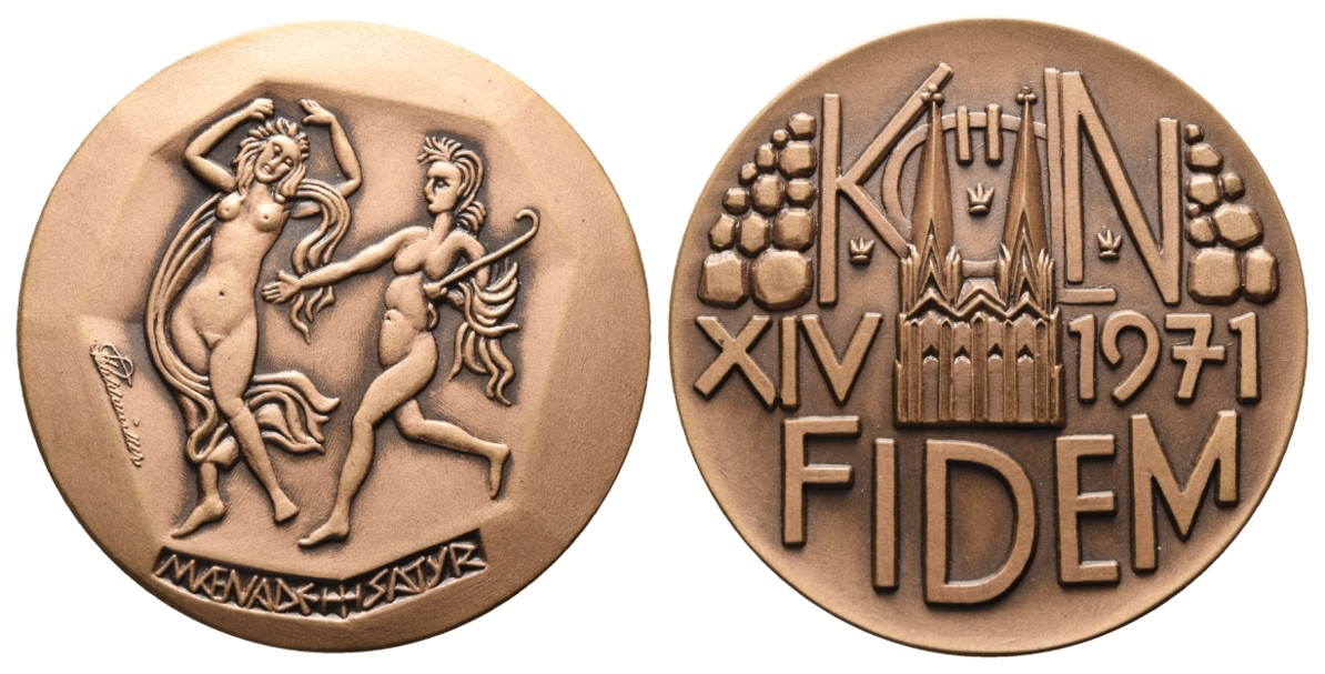  Kölln, Medaille 1971; Bronze, 78,15 g, Ø 54,9 mm   