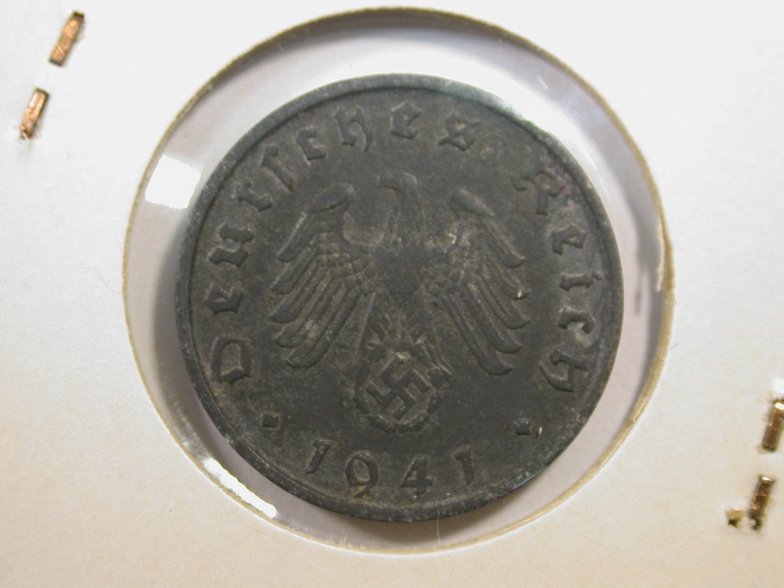  E04  3. Reich  10 Pfennig  1941 B in ss-vz   Originalbilder   