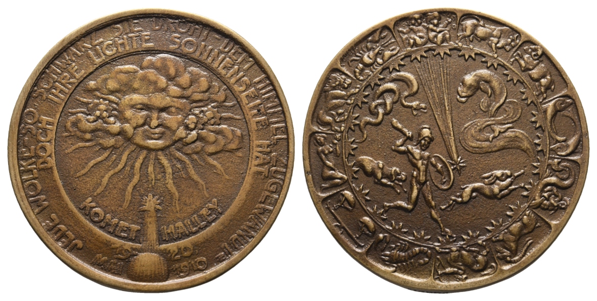  Medaille 1910 - von Karl Goetz; Bronze, 35,14 g, Ø 44 mm   