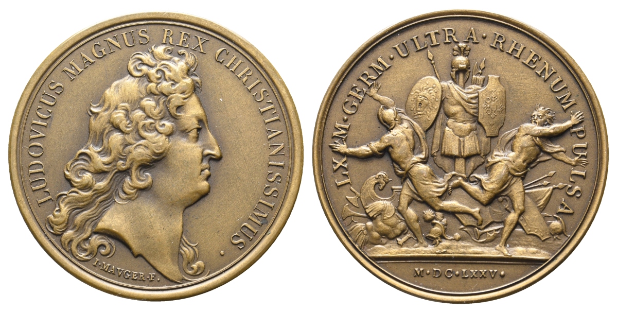  Frankreich; Medaille 1675, moderne Prägung, Bronze, 39,24 g, Ø 40,8 mm   