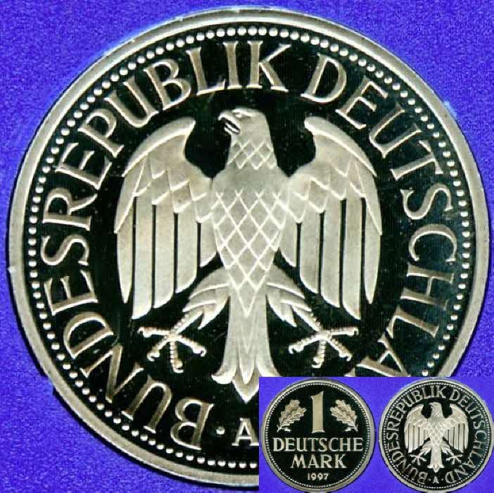  1984 D * 1 Deutsche Mark Polierte Platte PP, proof, top   