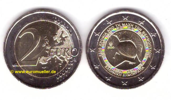 Griechenland 2 Euro Gedenkmünze 2020...Thermopylen   