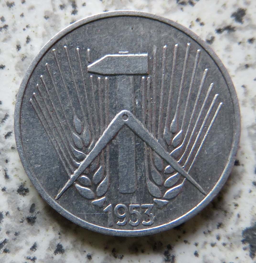  DDR 1 Pfennig 1953 E, besser   