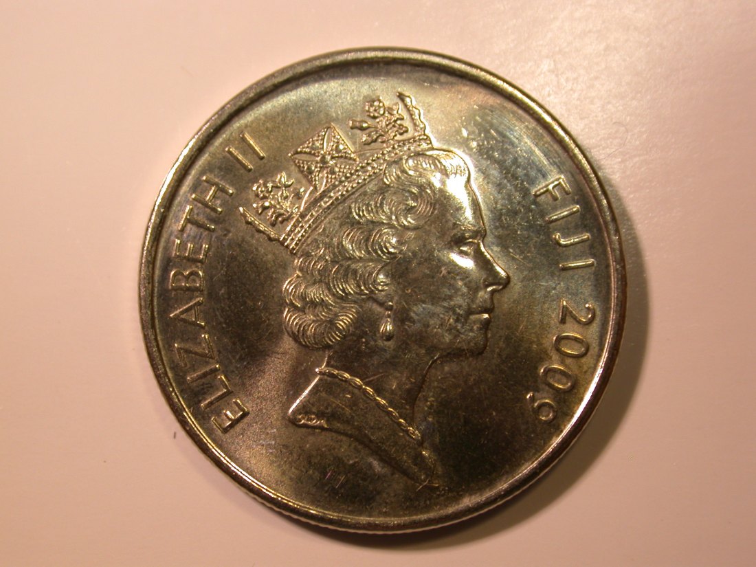  E27 Fiji  10 Cents 2009 in unc  Originalbilder   