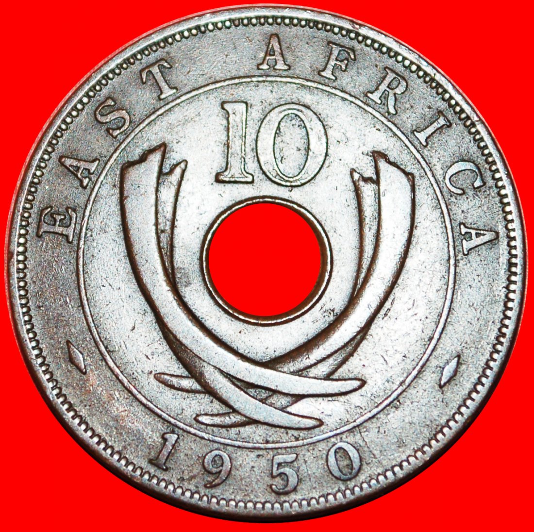  • GREAT BRITAIN (1949-1952): EAST AFRICA★10 CENTS 1950! George VI (1937-1952) LOW START★ NO RESERVE!   