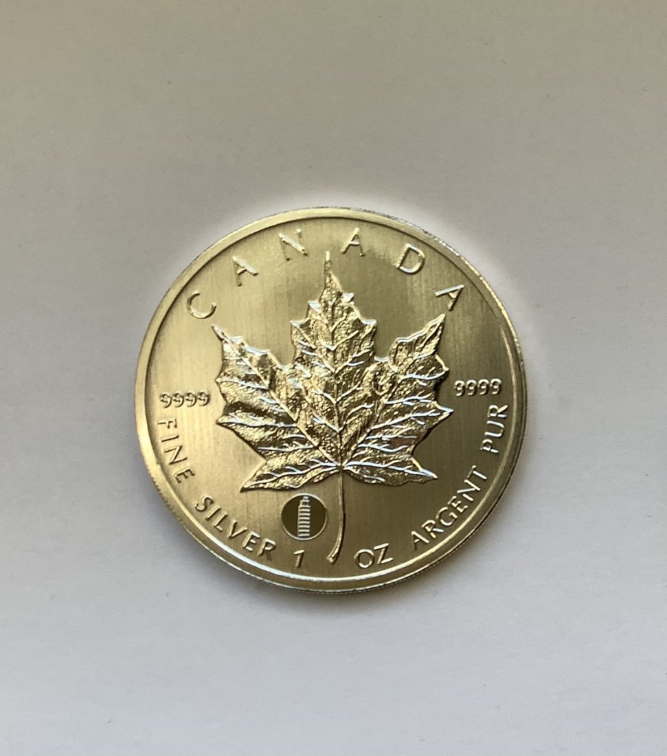  Kanada 1 oz Silbermünze Maple Leaf Privy Mark Pisa 2012   