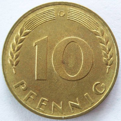  BRD 10 Pfennig 1968 G vz-unc   