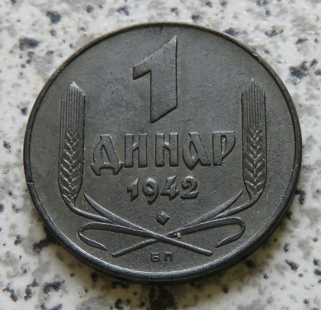 Serbien 1 Dinar 1942, Erhaltung!   