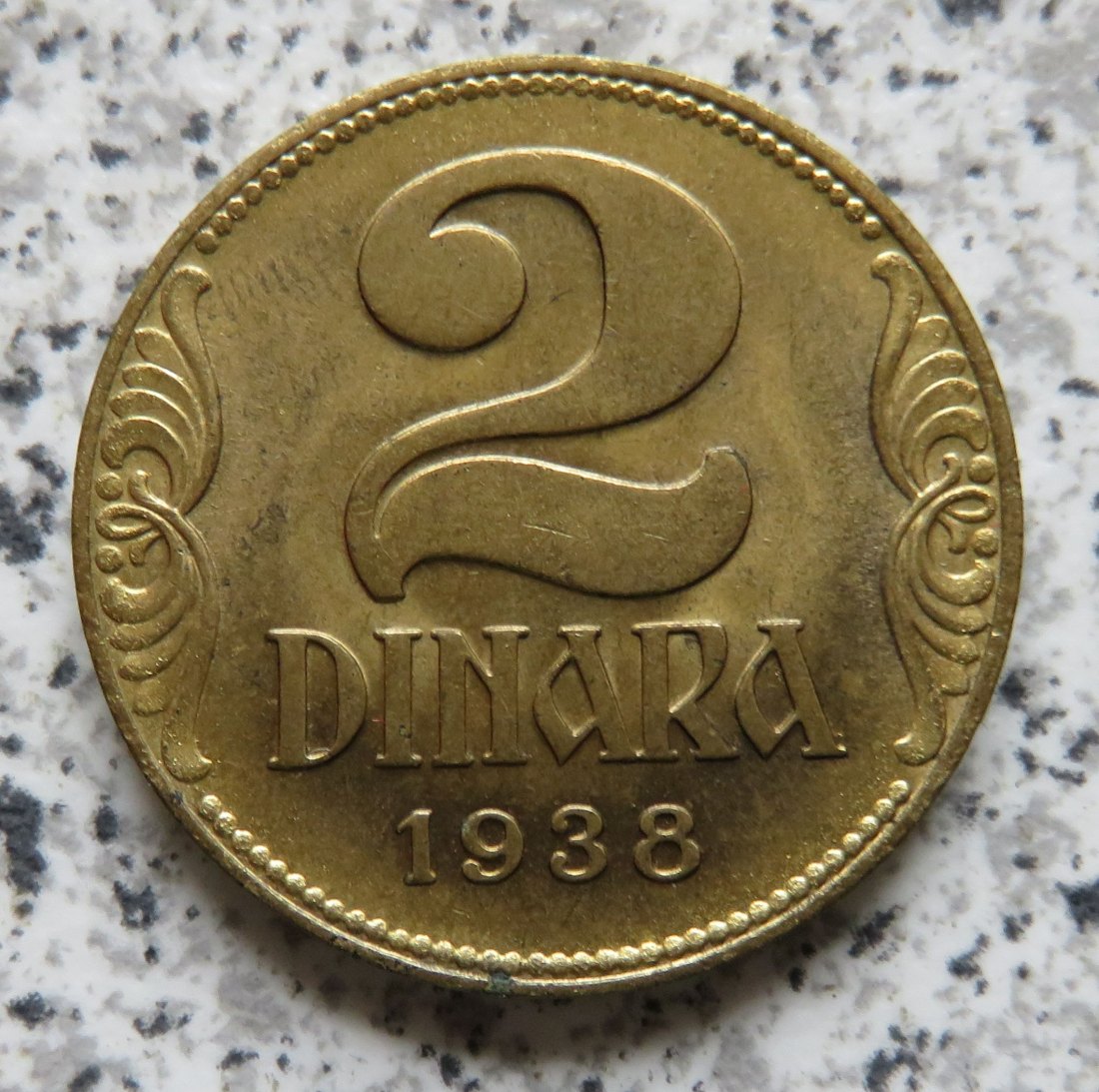  Jugoslawien 2 Dinara 1938   
