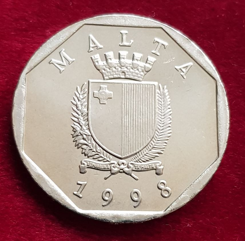  14345(3) 50 Cents (Malta / Flohkraut) 1998 in UNC ................................. von Berlin_coins   