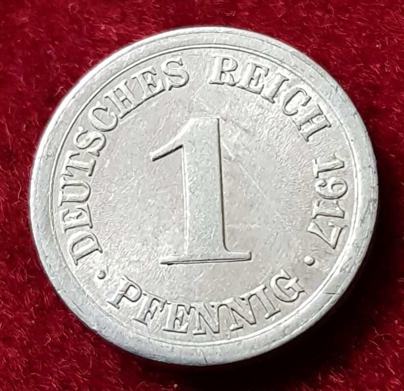  1467(14) 1 Pfennig (Kaiserreich) 1917/E in vz-unc ................................. von Berlin_coins   
