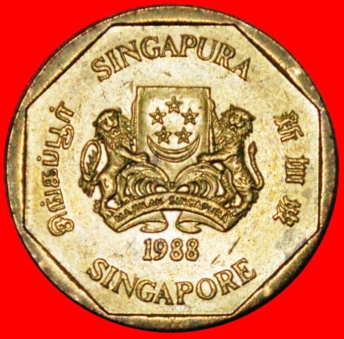  • BLUME: SINGAPUR ★ 1 DOLLAR 1988! OHNE VORBEHALT!   