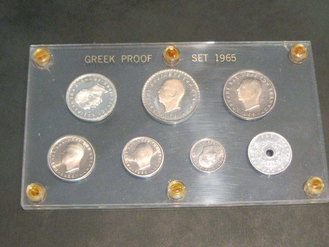 GREECE 1965 COIN SET.GRADE-PLEASE SEE PHOTOS.   