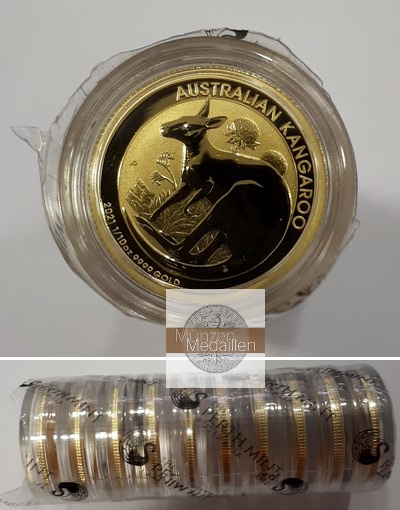 Australien MM-Frankfurt Feingold: 31,1g 15 Dollar Kangaroo - 10 Stück 2021 
