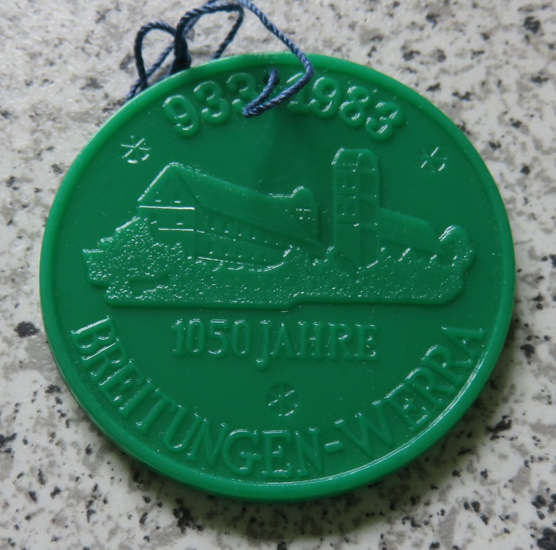  DDR-Medaille 1050 Jahre Breitungen-Werra 1983, grün   