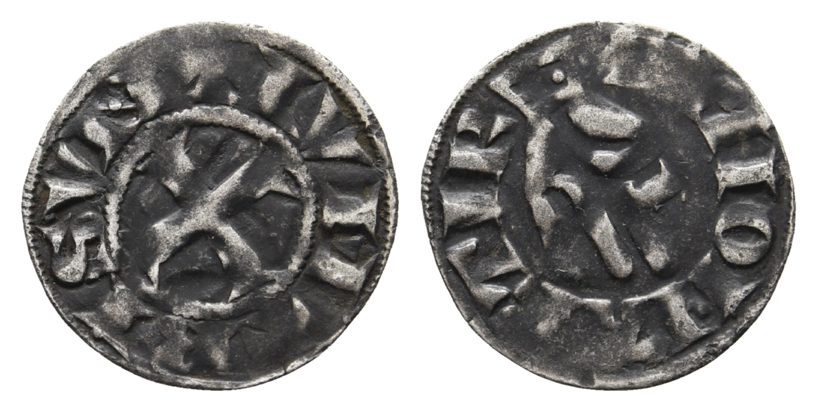  Ausland, Frankreich, Kleinmünze nach Erzbischof Hugues III. (1085-1100)   
