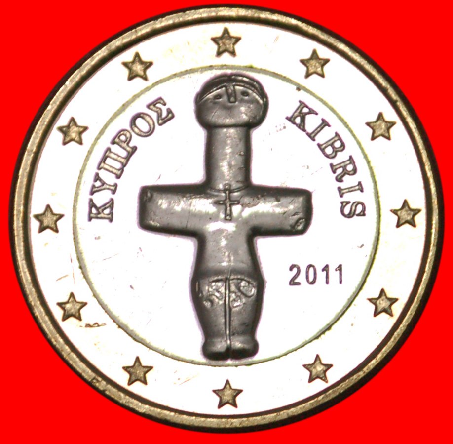  • GREECE: CYPRUS ★ 1 EURO 2011 UNC MINT LUSTER! UNCOMMON YEAR! LOW START★ NO RESERVE!!!   