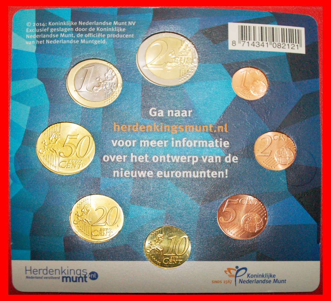  • WILLEM-ALEXANDER (2013-): NETHERLANDS ★ MINT SET 2014 (8 COINS)! LOW START★ NO RESERVE!!!   