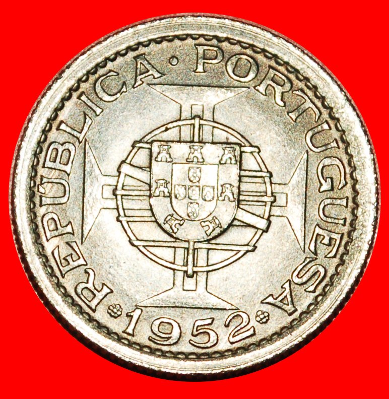  • PORTUGAL: GUINEA ★ 2.5 ESCUDOS 1952 UNCOMMON! ALFONSO V (1438-1481) LOW START ★ NO RESERVE!   