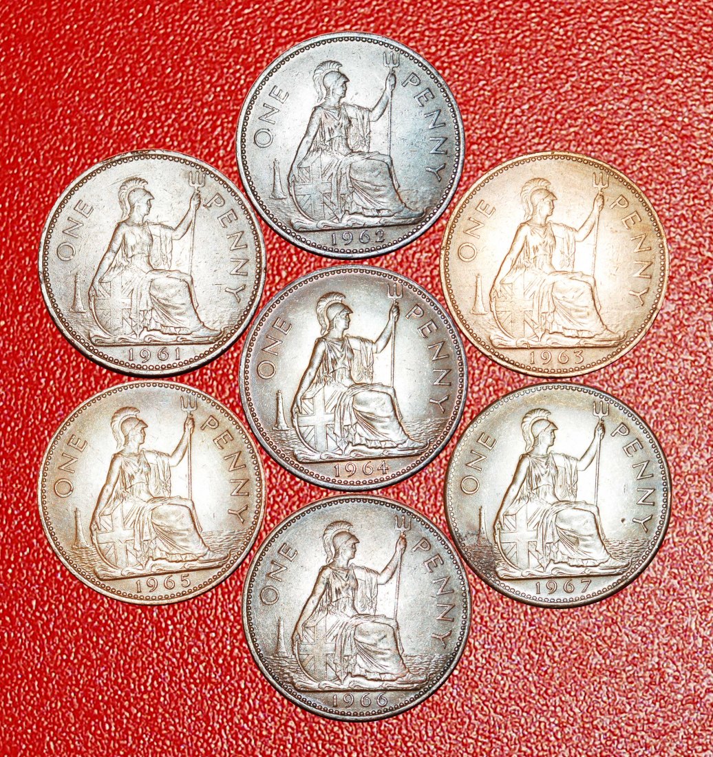  • MISTRESS OF SEAS: UNITED KINGDOM ★ COMPLETE SET OF PENNY 1961-1967! LOW START ★ NO RESERVE!   