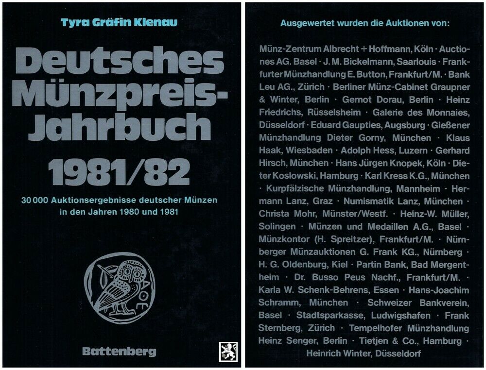  Klenau, Tyra Gräfin - Deutsches Münzpreis Jahrbuch 1981 / 1982   