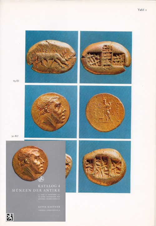  Kastner (München) Auktion 04 (1973) Griechische Münzen - Frühe Elektronmünzen aus Ionien u. Umgebung   