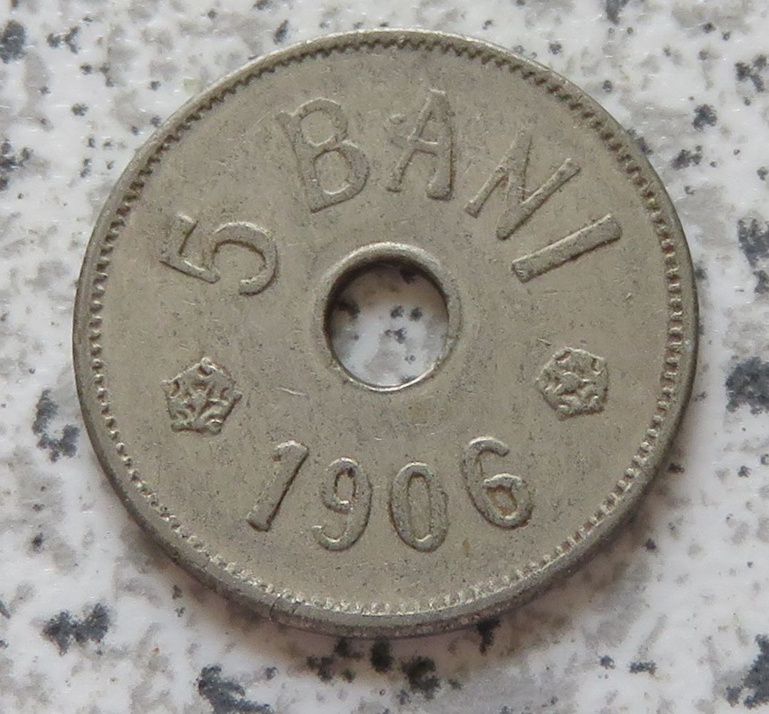  Rumänien 5 Bani 1906   