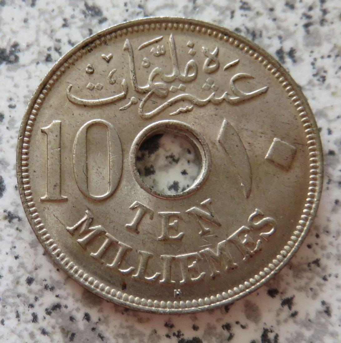  Ägypten 10 Milliemes 1917 H, Erhaltung   