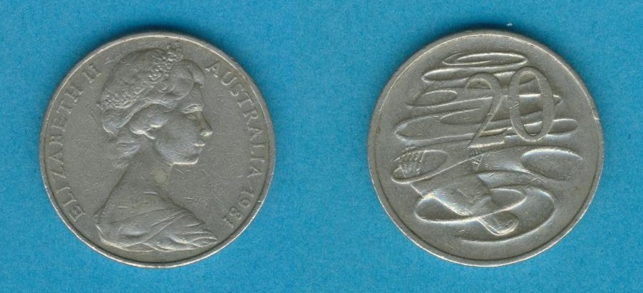  Australien 20 Cents 1981   