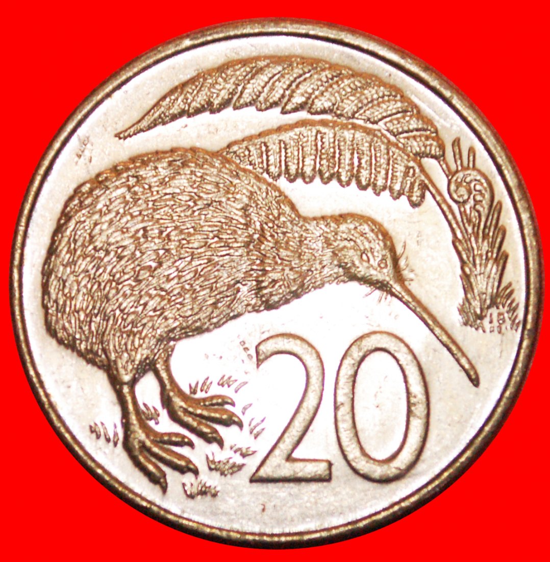  * AUSTRALIA: NEW ZEALAND ★ 20 CENTS 1988 KIWI BIRD! MINT LUSTRE! LOW START ★ NO RESERVE!   