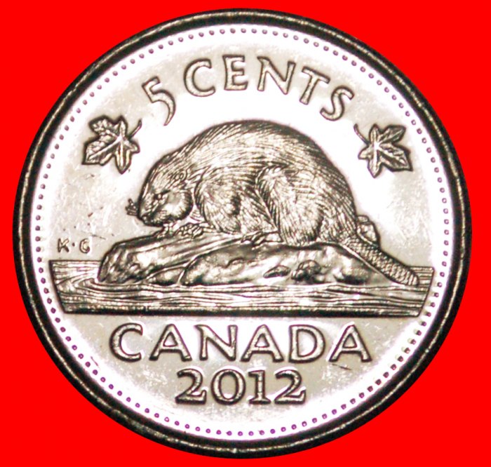  * BEAVER (1937-2021): CANADA ★ 5 CENTS 2012 MINT LUSTRE!★LOW START ★NO RESERVE   
