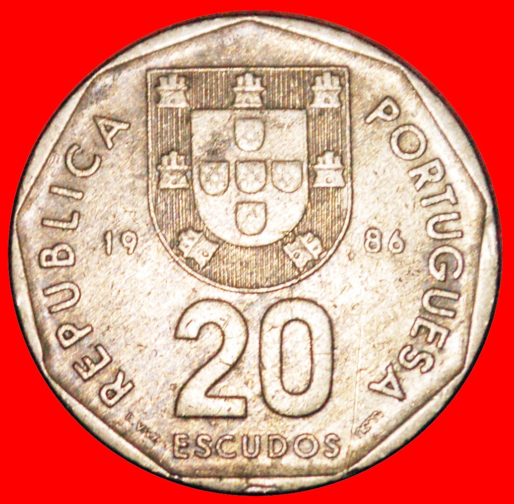  * CROSS (1986-2001): PORTUGAL ★ 20 ESCUDOS 1986 DISCOVERY COIN! LOW START ★ NO RESERVE!   