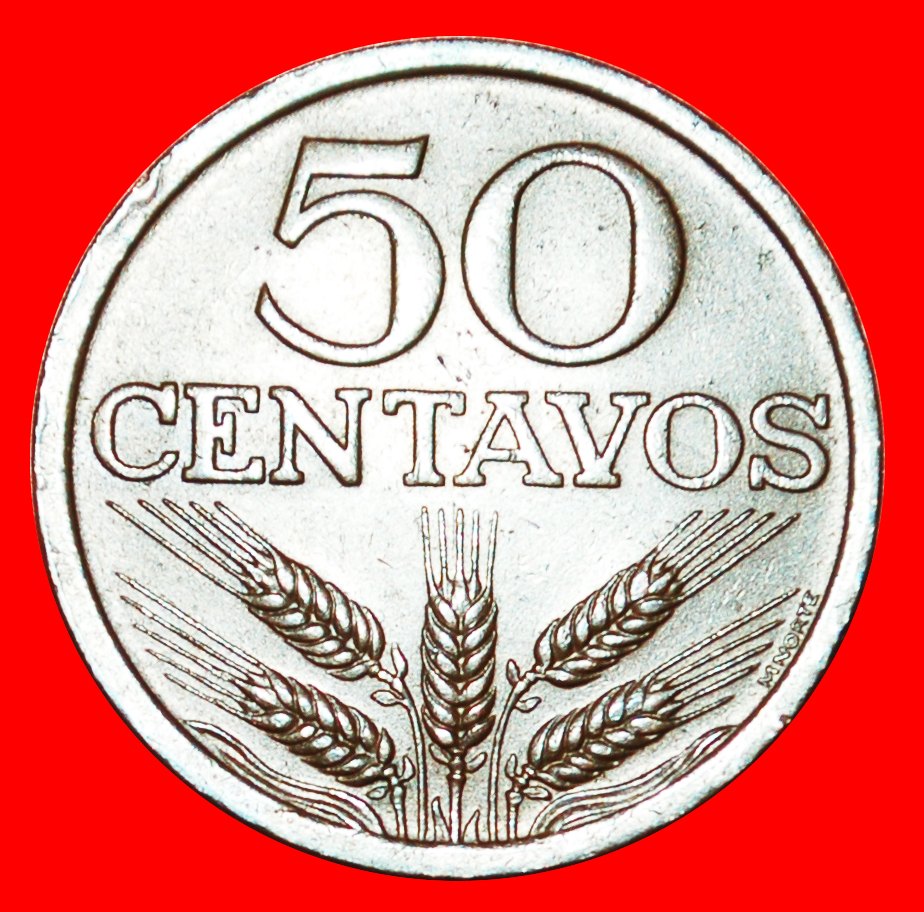  * 25 SILBERMÜNZEN (1969-1979): PORTUGAL ★ 50 CENTAVOS 1972!  OHNE VORBEHALT!   
